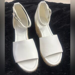 New mark fisher White Ankle Strap Espadrille Sandals